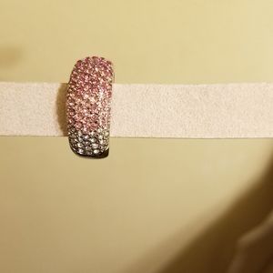 Ring With Purple Pink White Stones